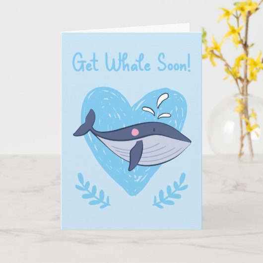 Hol dir bald den schönen Cartoon Whale Gruß Karte (Gelbe Blume)