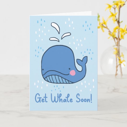 Hol dir bald den schönen Cartoon Whale Gruß Karte (Gelbe Blume)