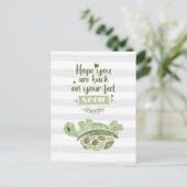 Hol dir bald die Hoffnung, du bist wieder auf Feet Postkarte (Stehend Vorderseite)