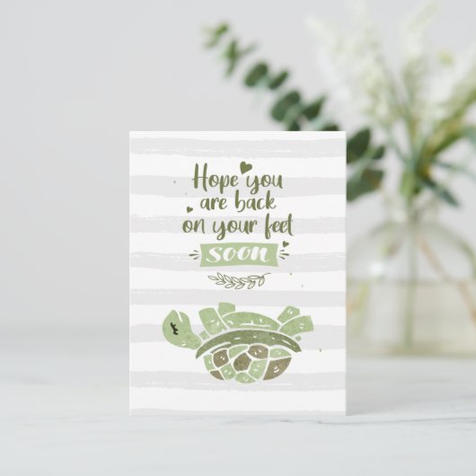 Hol dir bald die Hoffnung, du bist wieder auf Feet Postkarte (Stehend Vorderseite)