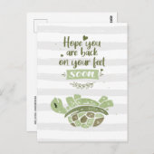 Hol dir bald die Hoffnung, du bist wieder auf Feet Postkarte (Vorne/Hinten)