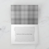 Hol dir bald die Toilettenpapierrolle grau kariert Karte (Innenseite)