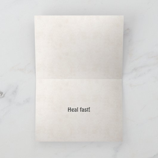 Hol dir bald einen gebrochenen Arm Karte (Innenseite)