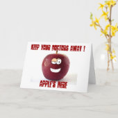 Hol dir bald einen lustigen Apfelarzt. Karte (Gelbe Blume)