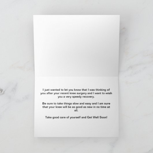 Hol dir bald Knee Butterfly Floral Karte (Innenseite)