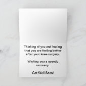 Hol dir bald Knie Operation Sonnenblumen Karte (Innenseite)