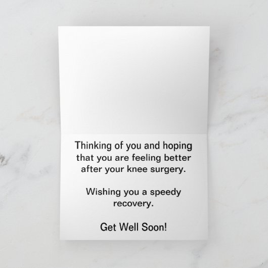 Hol dir bald Knie Operation Sonnenblumen Karte (Innenseite)
