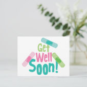 Hol dir bald mal ein Pflaster Postkarte (Stehend Vorderseite)