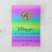 Hol dir bald Mandala in den Farben des Regenbogens Karte (Innenseite)