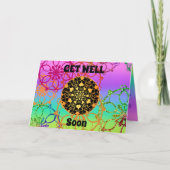 Hol dir bald Mandala in den Farben des Regenbogens Karte (Vorderseite)