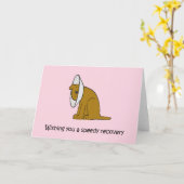 Hol dir bald Niedlichen Cartoon Dog! Karte (Gelbe Blume)