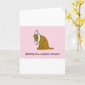 Hol dir bald Niedlichen Cartoon Dog! Karte (Gelbe Blume)