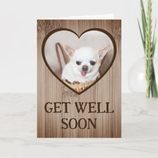 Hol dir bald niedliches Chihuahua Korbholz Karte