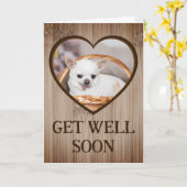 Hol dir bald niedliches Chihuahua Korbholz Karte (Gelbe Blume)