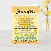 Hol dir bald Sonnenschein Karte (Gelbe Blume)