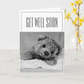 Hol dir bald Teddy Bear Karte (Gelbe Blume)