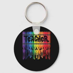 Hol dir Crayon Rainbow Teacher Schlüsselanhänger