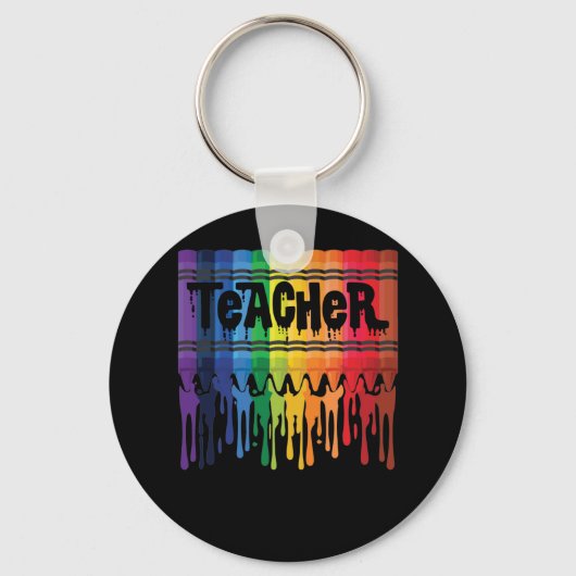 Hol dir Crayon Rainbow Teacher Schlüsselanhänger (Vorderseite)