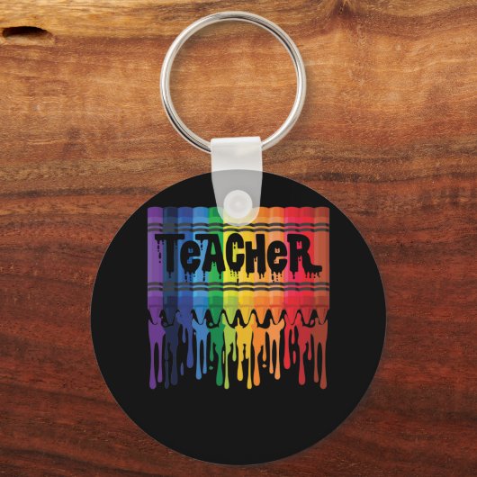 Hol dir Crayon Rainbow Teacher Schlüsselanhänger (Vorderseite)