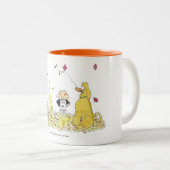 Hol dir das Leben eines Hundes! Fallende Blätter, Zweifarbige Tasse (VorderseiteRechts)