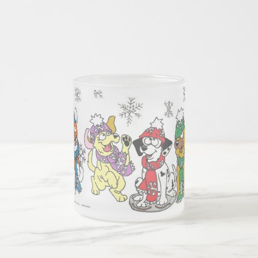 Hol dir das Leben eines Hundes! Schnee Welpen! Mattglastasse (Mittel)