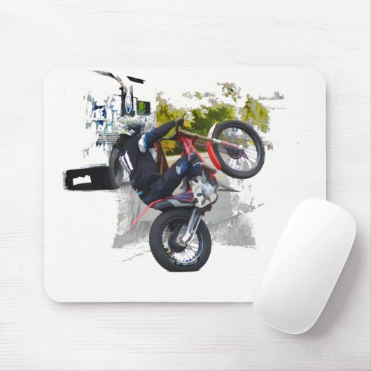 Hol dir dein Gas auf dem Motocross Stunt Biker Mousepad (Mit Mouse)