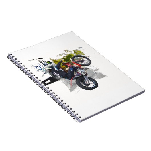 Hol dir dein Gas auf dem Motocross Stunt Biker Notizblock (Rechte Seite)