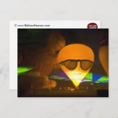 Hol dir deine Brille, es leuchtet! Ballon Postkarte (Vorne/Hinten)
