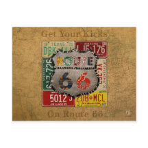 Hol dir deine Kicks auf der Route 66 Nummernschild