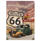 Hol dir deine Kicks auf Route 66 Klemmbrett (Rückseite)