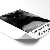 Hol dir deine Paws von meinem Kaffee! Funny Cat Po Poster (Ecke)