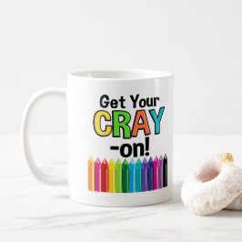 Hol dir deinen Cray On Rainbow Crazy Crayon Art Te Kaffeetasse