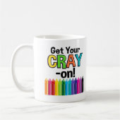 Hol dir deinen Cray On Rainbow Crazy Crayon Art Te Kaffeetasse (Links)