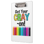 Hol dir deinen Cray On Rainbow Crazy Crayon Art Te Klemmbrett (Links)