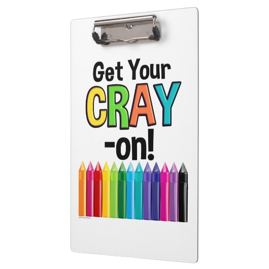 Hol dir deinen Cray On Rainbow Crazy Crayon Art Te Klemmbrett (Links)