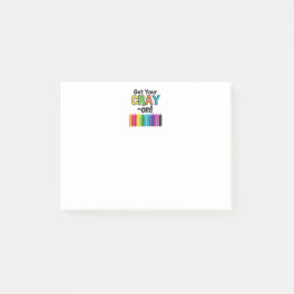 Hol dir deinen Cray On Rainbow Crazy Crayon Art Te Post-it Klebezettel