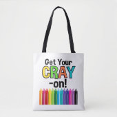 Hol dir deinen Cray On Rainbow Crazy Crayon Art Te Tasche (Vorderseite)