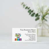 Hol dir deinen Cray On Rainbow Crazy Crayon Art Te Visitenkarte (Stehend Vorderseite)