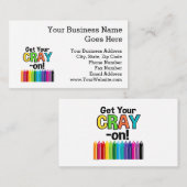 Hol dir deinen Cray On Rainbow Crazy Crayon Art Te Visitenkarte (Vorne/Hinten)