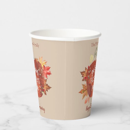 Hol dir deinen fettfreien Erntedank fertig Pappbecher (Rechts)