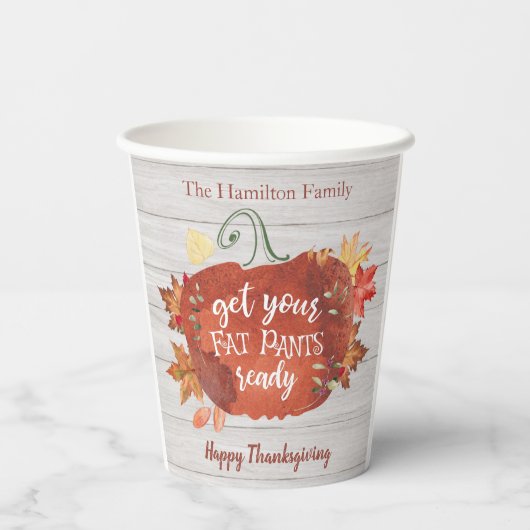 Hol dir deinen fettfreien Erntedank fertig Pappbecher (Rückseite)