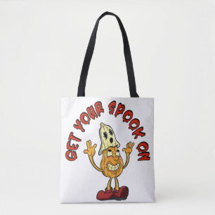 Hol dir deinen Retro-Kürbis-Maskottchen-Spook Tasche