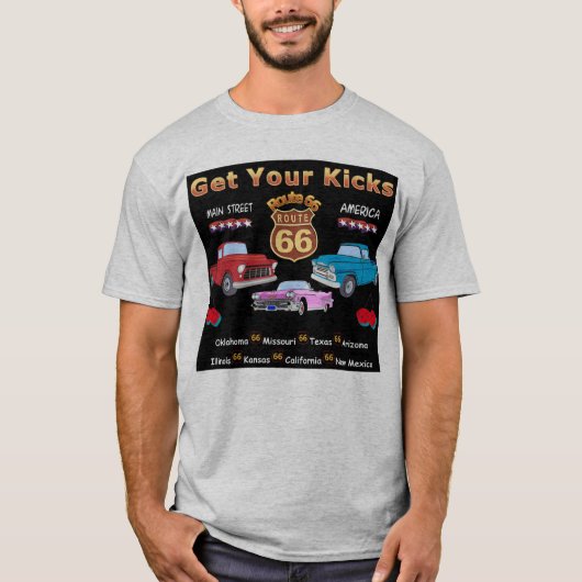 Hol dir deinen Schwanz! Route 66 T - Shirt und Ges (Vorderseite)