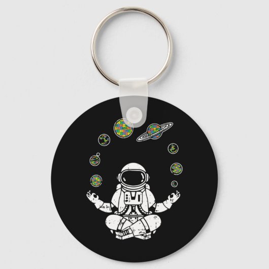Hol dir diesen Yogastronauten-T - Shirt zum Geburt Schlüsselanhänger (Vorderseite)