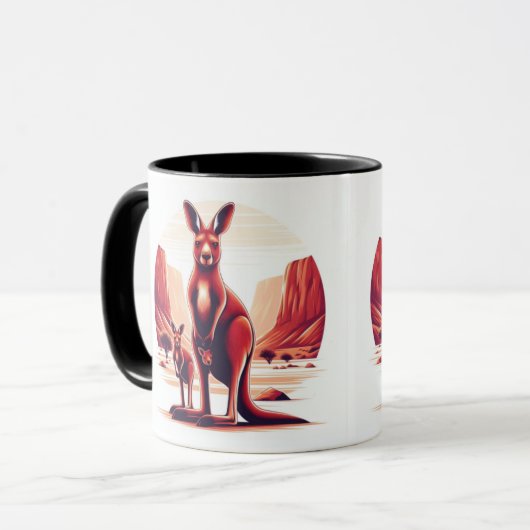 Hol dir mit unserer Kangaroo Tasse in die Morgenbr (Vorderseite Links)