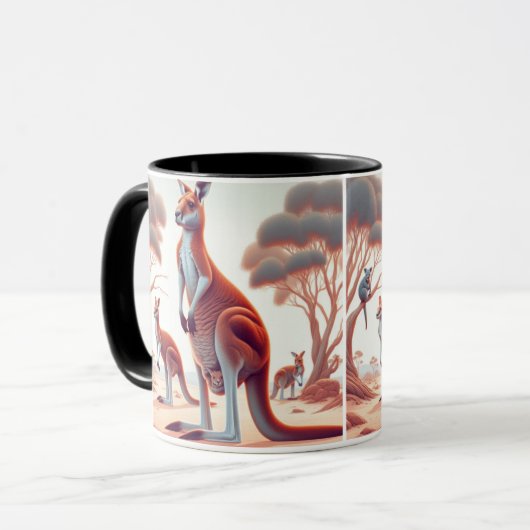 Hol dir mit unserer Kangaroo Tasse in die Morgenbr (Vorderseite Links)