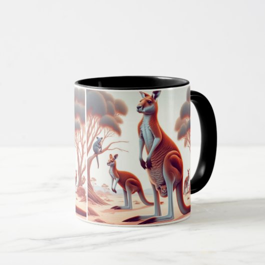 Hol dir mit unserer Kangaroo Tasse in die Morgenbr (VorderseiteRechts)