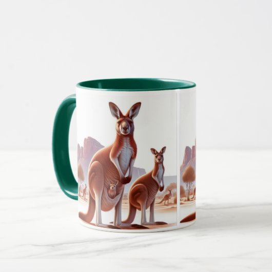 Hol dir mit unserer Kangaroo Tasse in die Morgenbr (Vorderseite Links)