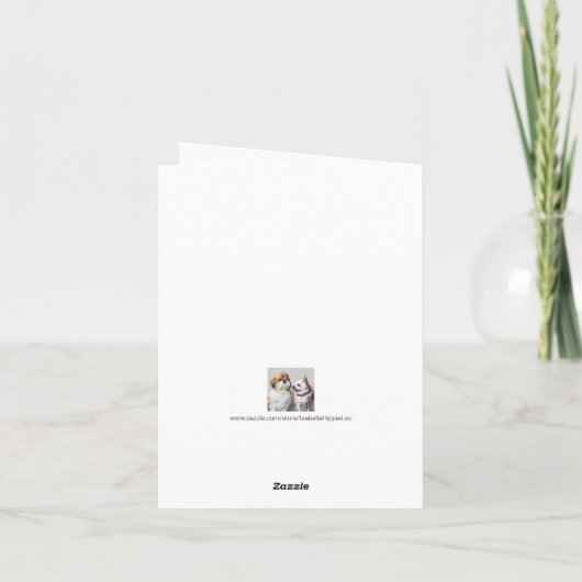 Hol dir niedliche Hundshihtzu, die goldene Glitzer Karte (Rückseite)