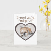 Hol dir niedliches Hundeshihtzu Schlafherz Karte (Gelbe Blume)